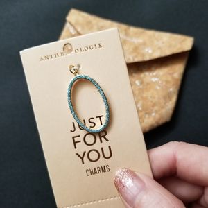 Anthropologie Teal Jewel Charm